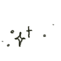 a drawing of a cross on a black background