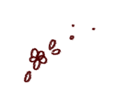 a drawing of a bloody hand on a black background